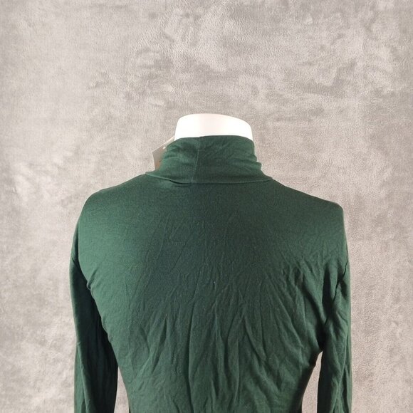 NWT Style&Co Turtleneck Women Top Petite MEDIUM Green Rayon Blend Pullover Knit - Picture 10 of 10